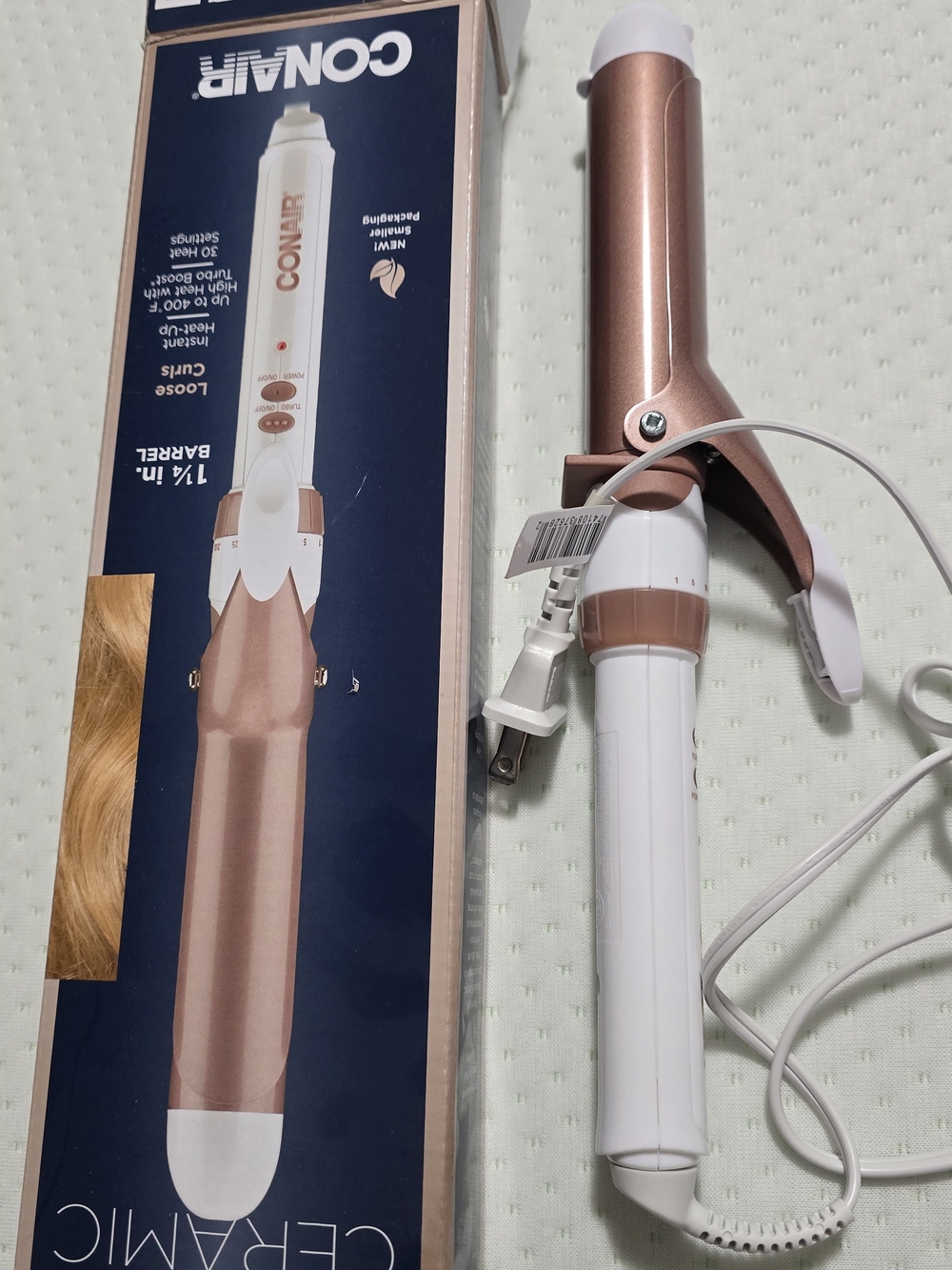 Conair Rose Gold Ceramic 1 1/4" Curling Iron - White/Rose Gold